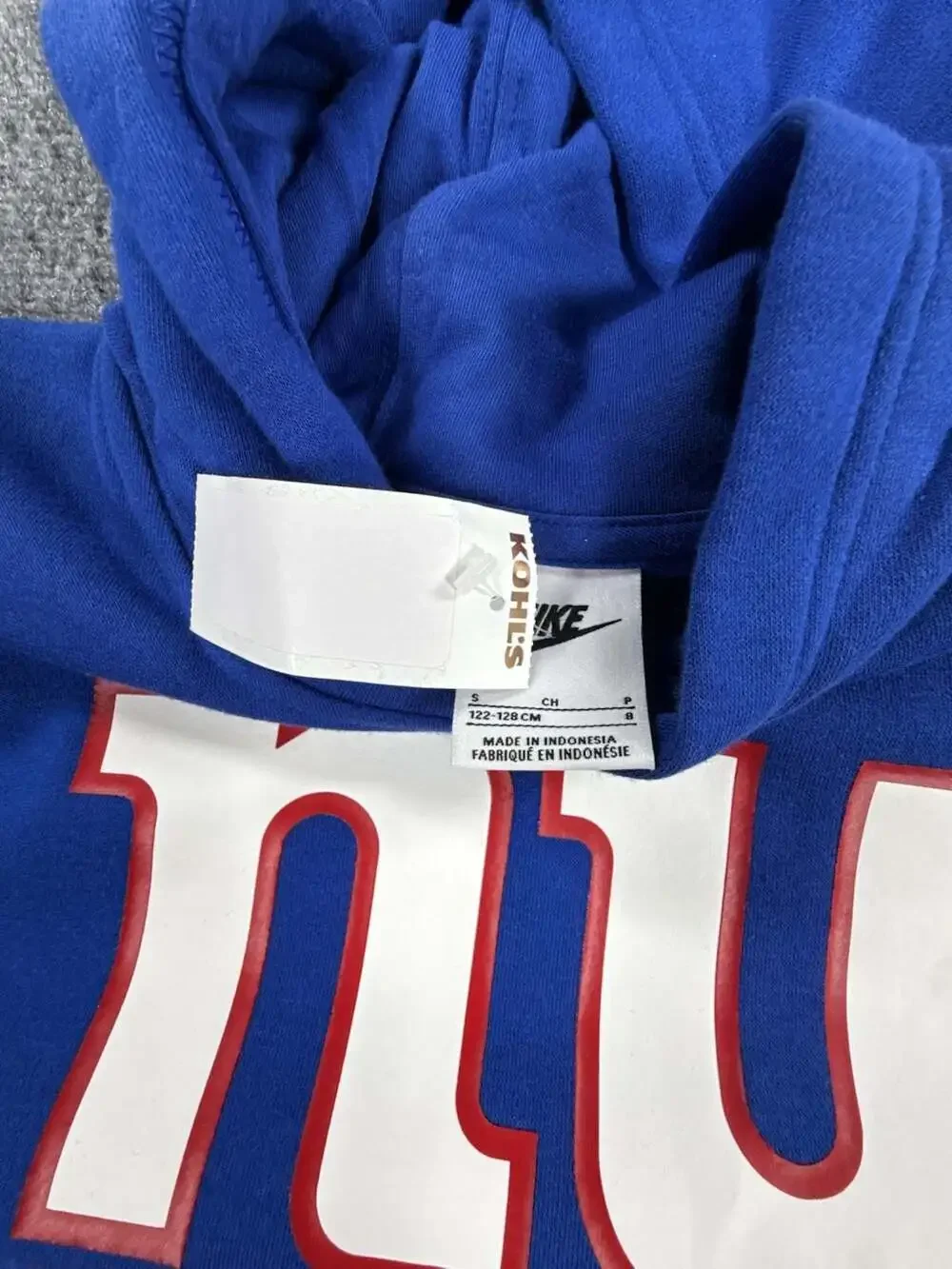 Nike New York Giants NFLYouth Small Royal Blue Pullover Hoodie Sweatshirt